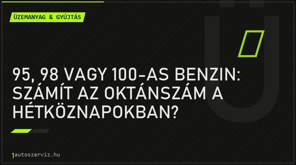 Üzemanyag & gyújtás - 95, 98 vagy 100-as benzin: számít az oktánszám a hétköznapokban?