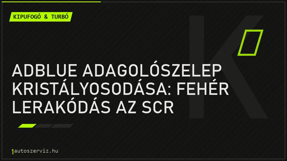 AdBlue adagolószelep kristályosodása: fehér lerakódás az SCR rendszerben - Kipufogó & turbó, 1autoszerviz Óbuda