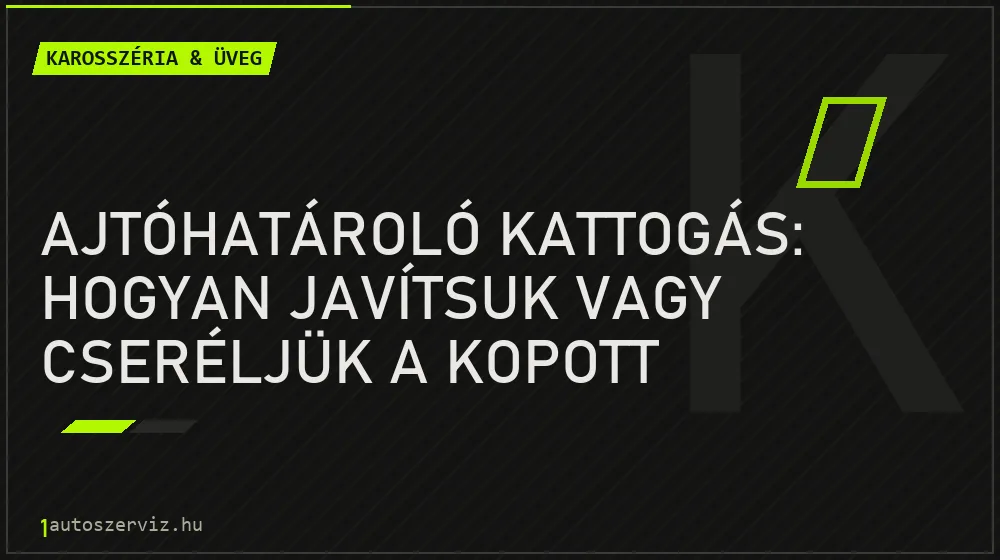Ajtóhatároló kattogás: Hogyan javítsuk vagy cseréljük a kopott határolót? - Karosszéria & üveg