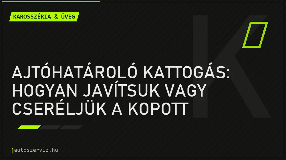 Ajtóhatároló kattogás: Hogyan javítsuk vagy cseréljük a kopott határolót? - Karosszéria & üveg, 1autoszerviz Óbuda
