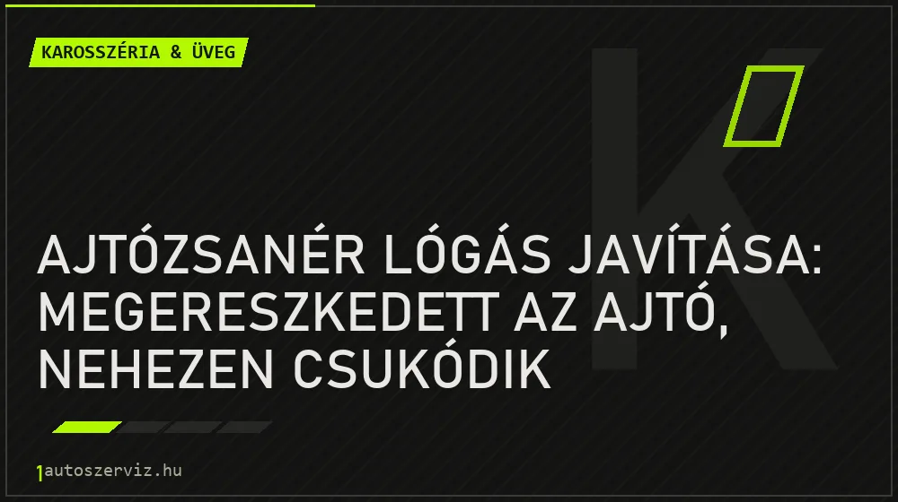 Ajtózsanér lógás javítása: Megereszkedett az ajtó, nehezen csukódik - Karosszéria & üveg