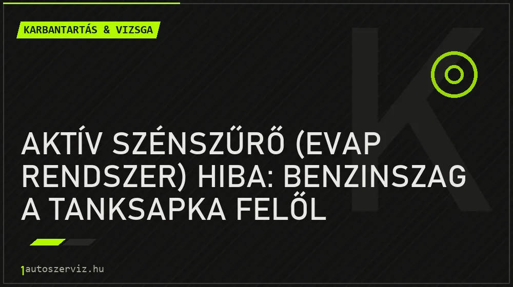 Aktív szénszűrő (EVAP rendszer) hiba: Benzinszag a tanksapka felől - Karbantartás & vizsga, 1autoszerviz Óbuda