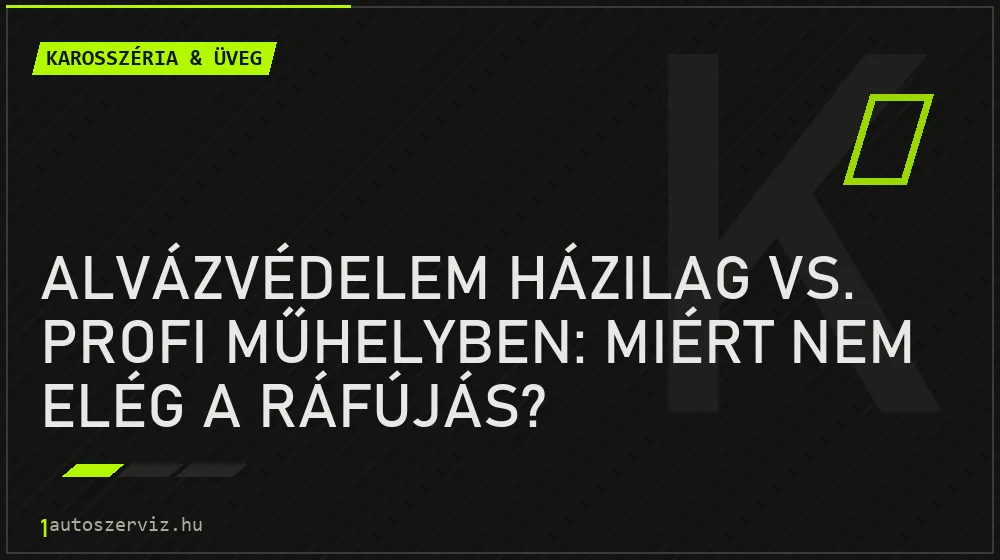 Alvázvédelem házilag vs. profi műhelyben: Miért nem elég a ráfújás? - Karosszéria & üveg, 1autoszerviz Óbuda