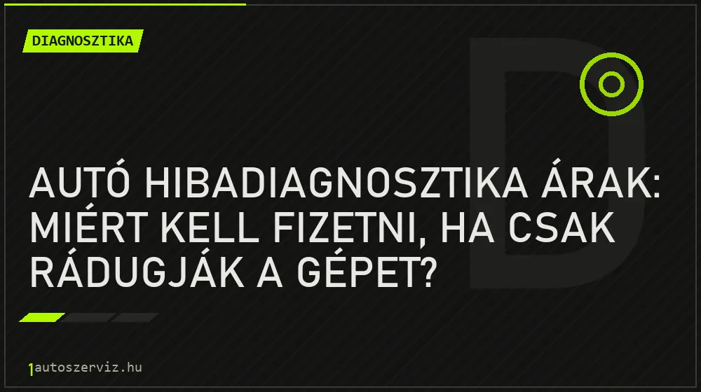 Autó hibadiagnosztika árak: Miért kell fizetni, ha csak rádugják a gépet? - Diagnosztika
