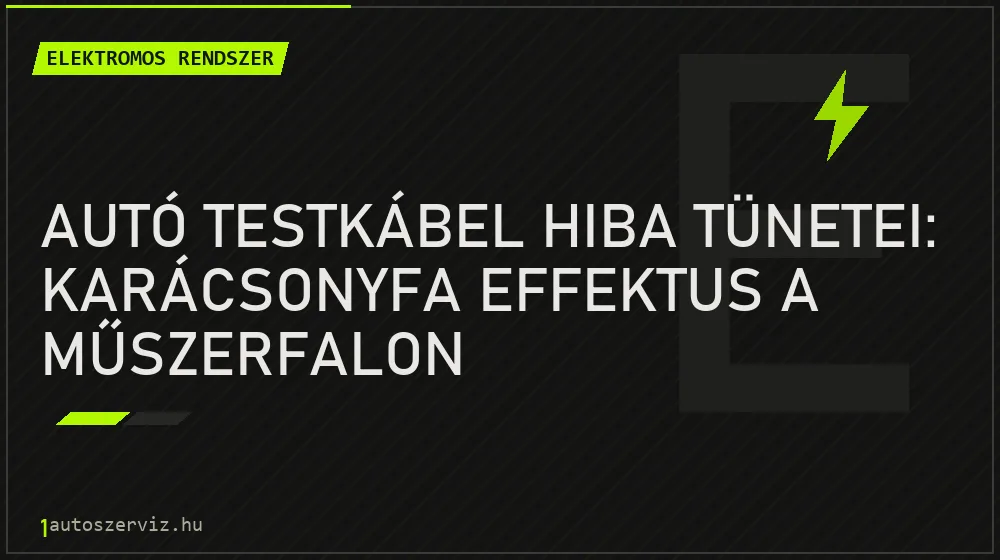 Autó testkábel hiba tünetei: Karácsonyfa effektus a műszerfalon - Elektromos rendszer