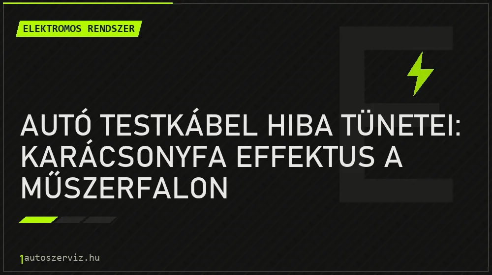 Elektromos rendszer - Autó testkábel hiba tünetei: Karácsonyfa effektus a műszerfalon