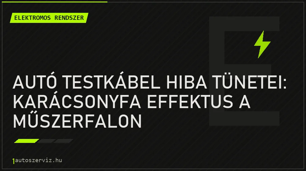 Autó testkábel hiba tünetei: Karácsonyfa effektus a műszerfalon - Elektromos rendszer, 1autoszerviz Óbuda
