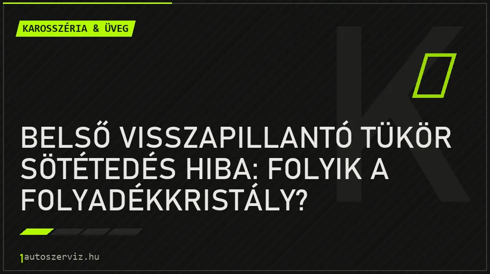 Karosszéria & üveg - Belső visszapillantó tükör sötétedés hiba: Folyik a folyadékkristály?