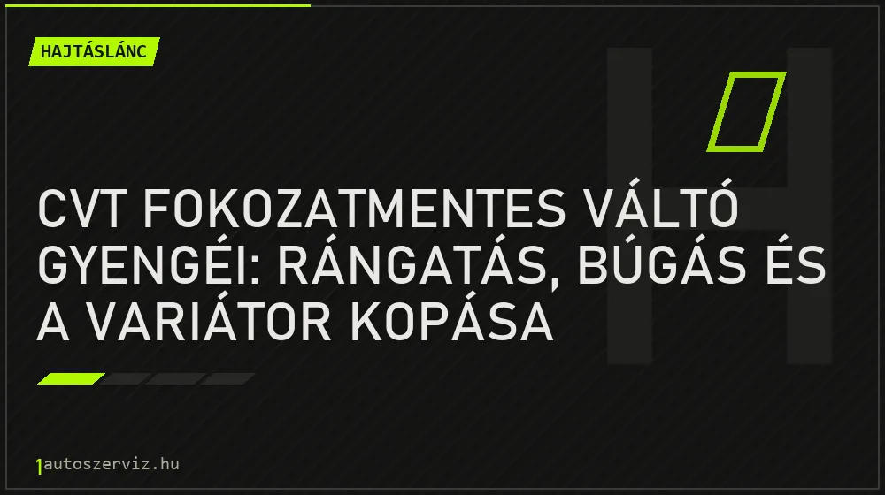 CVT fokozatmentes váltó gyengéi: rángatás, búgás és a variátor kopása - Hajtáslánc, 1autoszerviz Óbuda