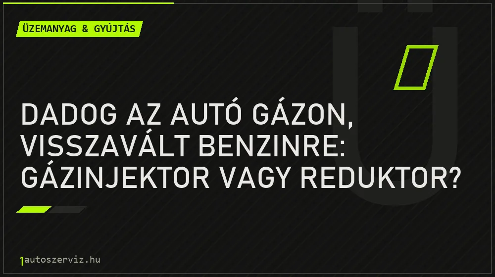 Dadog az autó gázon, visszavált benzinre: gázinjektor vagy reduktor?