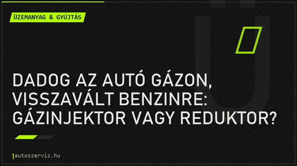 Dadog az autó gázon, visszavált benzinre: gázinjektor vagy reduktor? - Üzemanyag & gyújtás, 1autoszerviz Óbuda