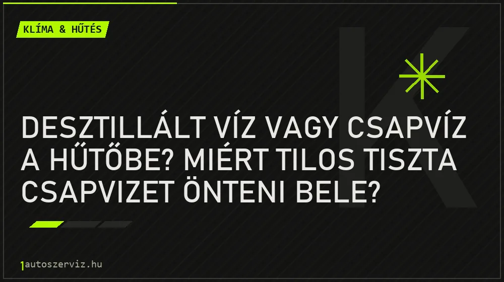 Desztillált víz vagy csapvíz a hűtőbe? Miért tilos tiszta csapvizet önteni bele? - Klíma & hűtés