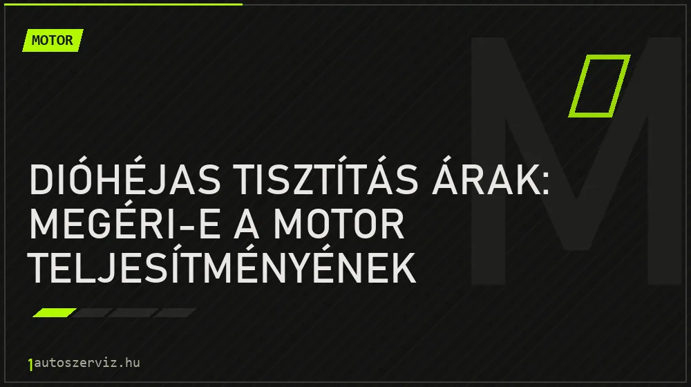Dióhéjas tisztítás árak: Megéri-e a motor teljesítményének visszaállítására? - Motor