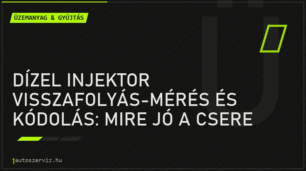 Üzemanyag & gyújtás - Dízel injektor visszafolyás-mérés és kódolás: mire jó a csere után?