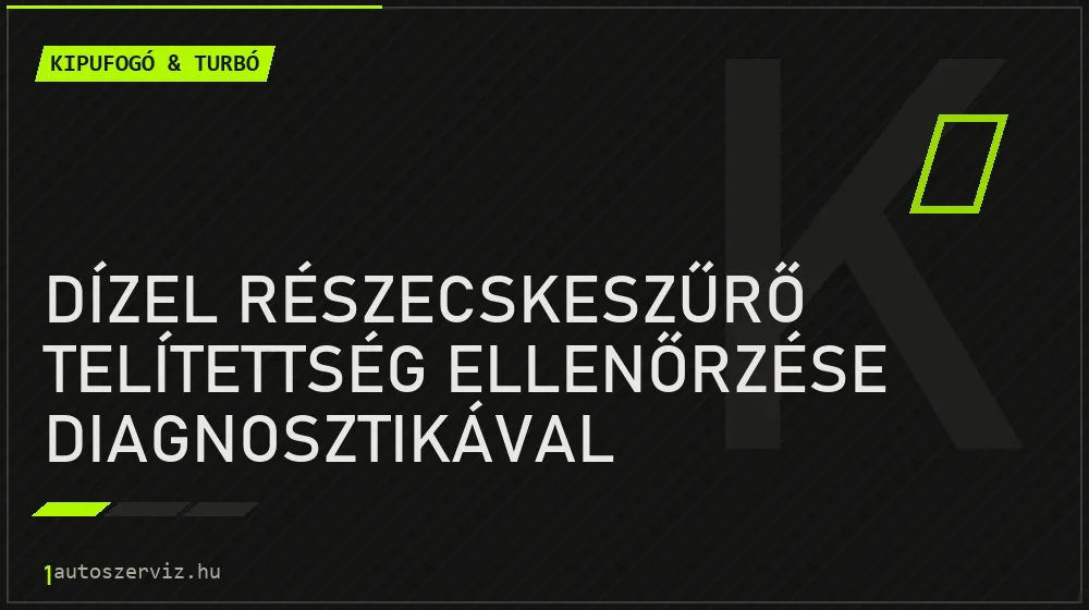 Dízel részecskeszűrő telítettség ellenőrzése diagnosztikával - Kipufogó & turbó, 1autoszerviz Óbuda
