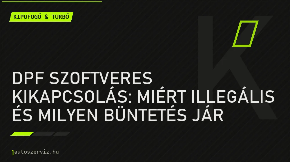 DPF szoftveres kikapcsolás: Miért illegális és milyen büntetés jár érte? - Kipufogó & turbó