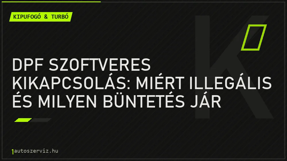 DPF szoftveres kikapcsolás: Miért illegális és milyen büntetés jár érte? - Kipufogó & turbó, 1autoszerviz Óbuda