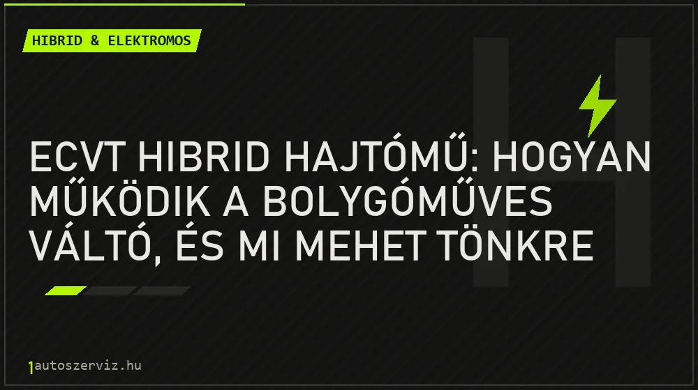 eCVT hibrid hajtómű: hogyan működik a bolygóműves váltó, és mi mehet tönkre benne?