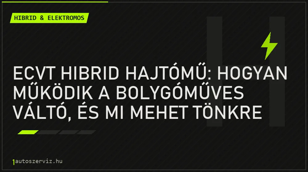 Hibrid & elektromos - eCVT hibrid hajtómű: hogyan működik a bolygóműves váltó, és mi mehet tönkre benne?