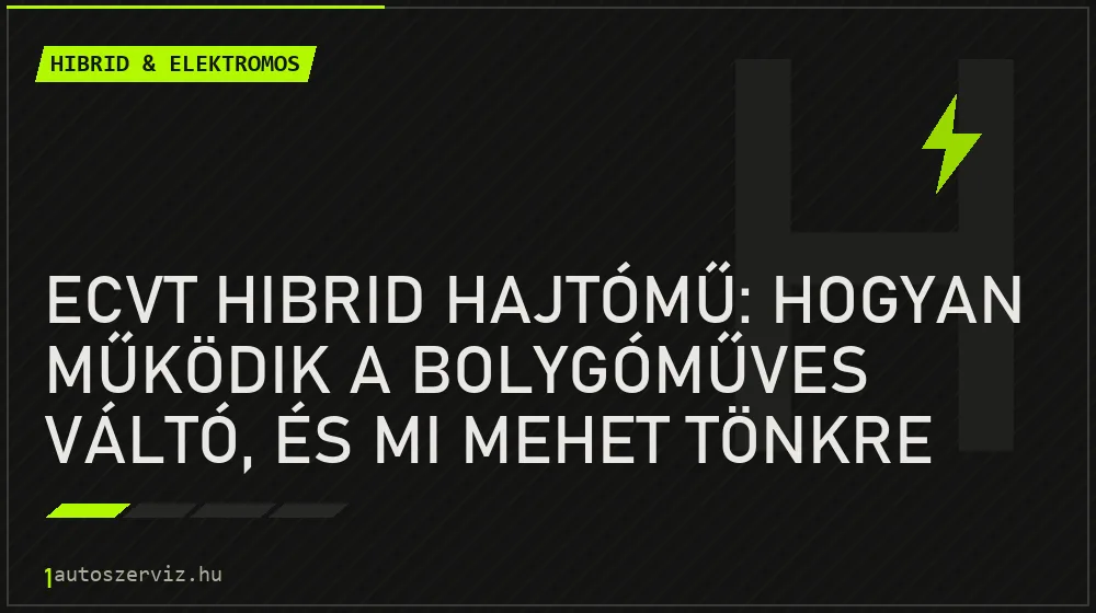 eCVT hibrid hajtómű: hogyan működik a bolygóműves váltó, és mi mehet tönkre benne? - Hibrid & elektromos, 1autoszerviz Óbuda