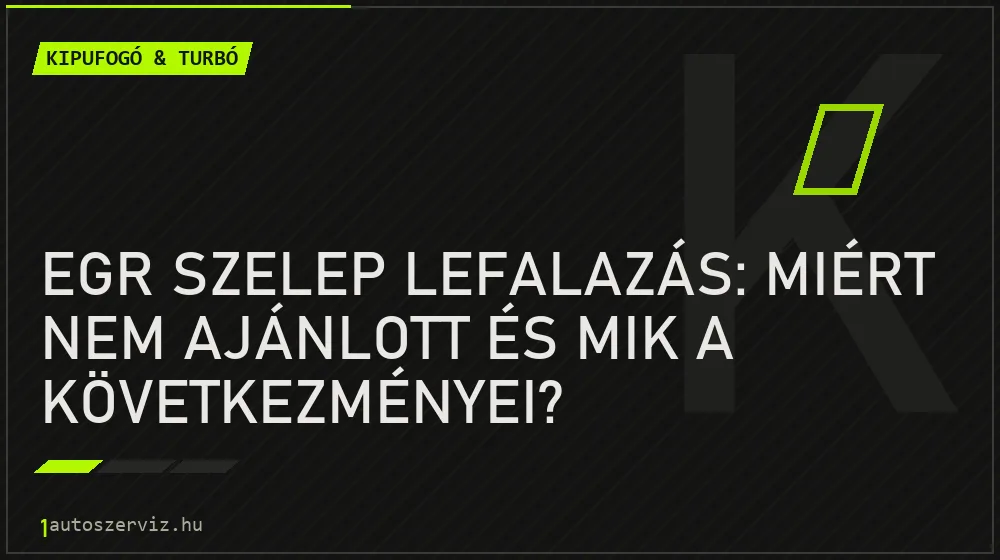 EGR szelep lefalazás: Miért nem ajánlott és mik a következményei? - Kipufogó & turbó, 1autoszerviz Óbuda