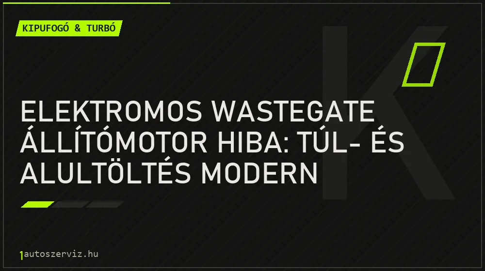Elektromos wastegate állítómotor hiba: túl- és alultöltés modern turbóknál - Kipufogó & turbó, 1autoszerviz Óbuda