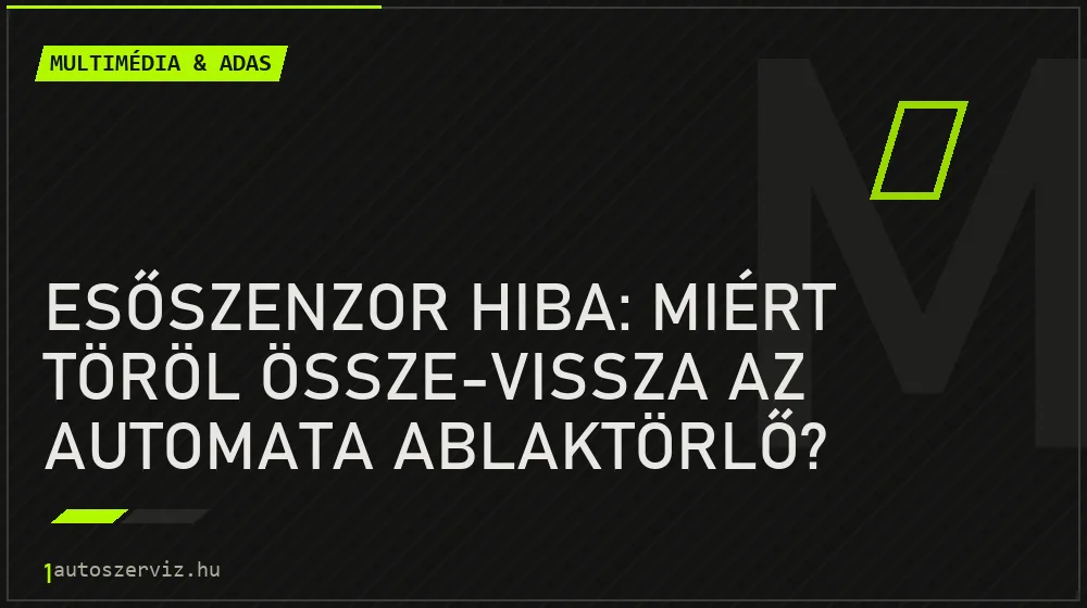 Esőszenzor hiba: Miért töröl össze-vissza az automata ablaktörlő? - Multimédia & ADAS