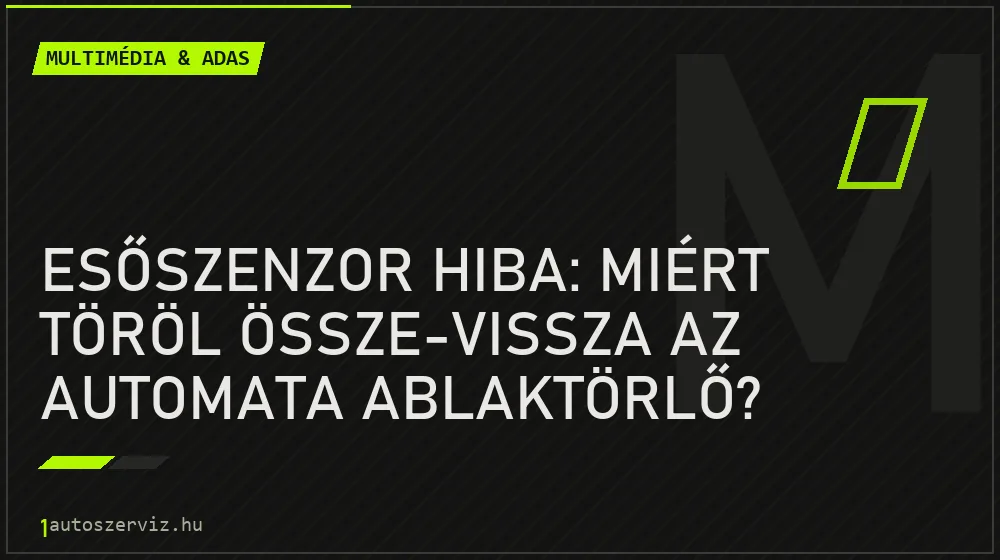 Esőszenzor hiba: Miért töröl össze-vissza az automata ablaktörlő? - Multimédia & ADAS, 1autoszerviz Óbuda