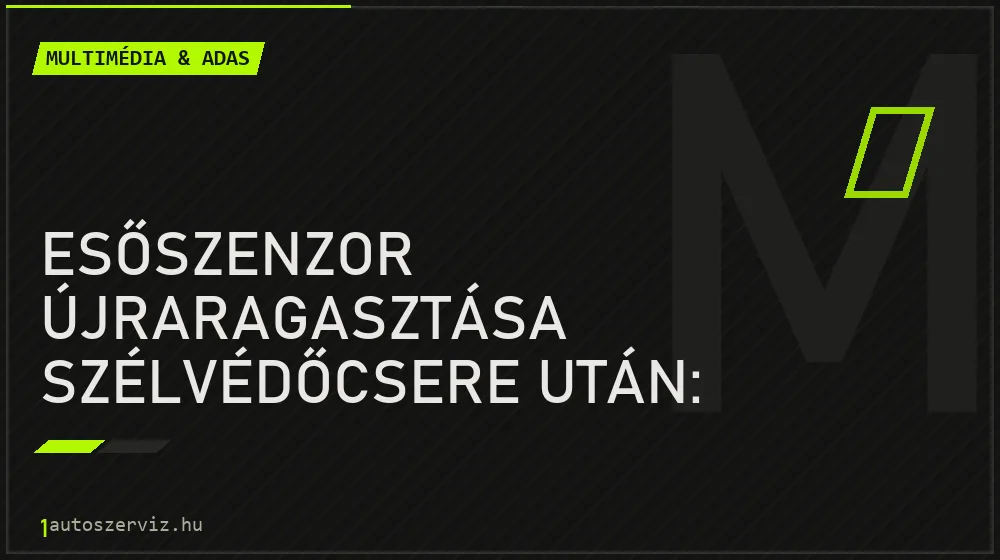 Esőszenzor újraragasztása szélvédőcsere után: Hogyan működik jól? - Multimédia & ADAS, 1autoszerviz Óbuda