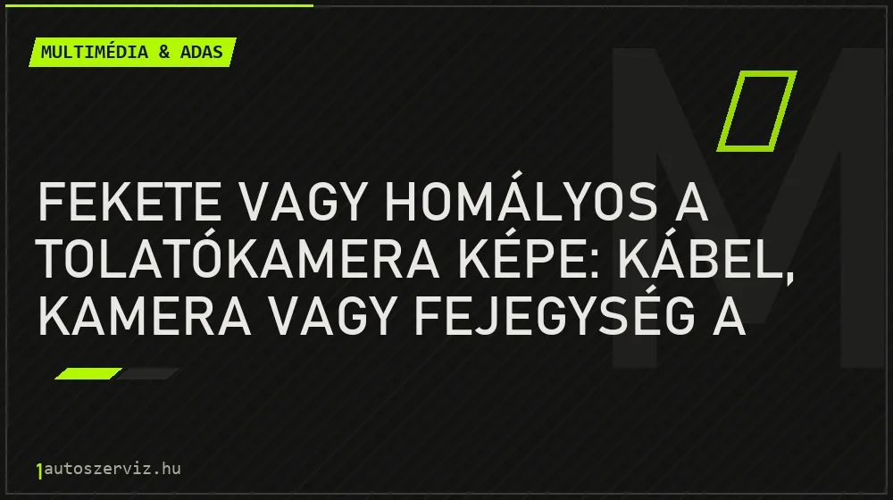 Fekete vagy homályos a tolatókamera képe: kábel, kamera vagy fejegység a hibás? - Multimédia & ADAS, 1autoszerviz Óbuda
