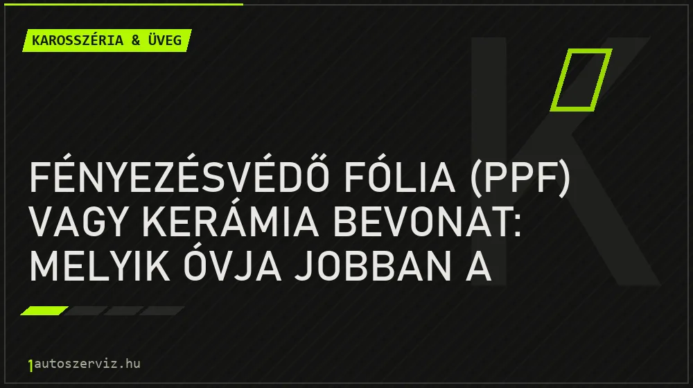 Fényezésvédő fólia (PPF) vagy kerámia bevonat: melyik óvja jobban a lakkot?