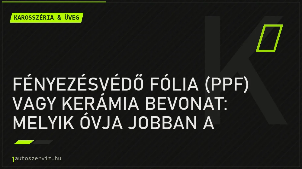 Fényezésvédő fólia (PPF) vagy kerámia bevonat: melyik óvja jobban a lakkot? - Karosszéria & üveg, 1autoszerviz Óbuda