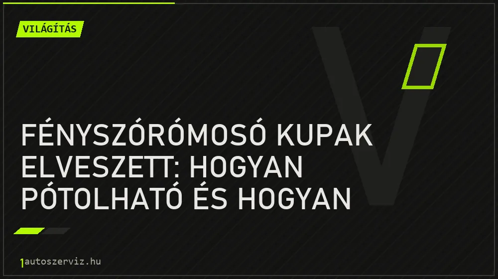 Fényszórómosó kupak elveszett: Hogyan pótolható és hogyan szerelhető fel? - Világítás, 1autoszerviz Óbuda