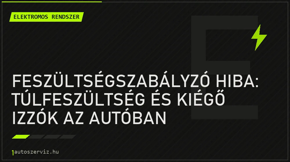 Feszültségszabályzó hiba: Túlfeszültség és kiégő izzók az autóban - Elektromos rendszer, 1autoszerviz Óbuda
