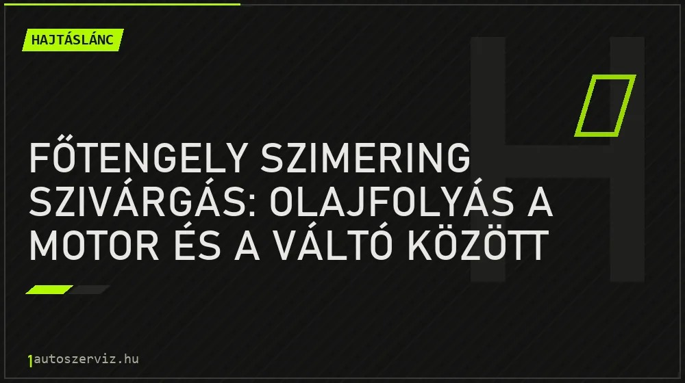 Főtengely szimering szivárgás: Olajfolyás a motor és a váltó között - Hajtáslánc, 1autoszerviz Óbuda