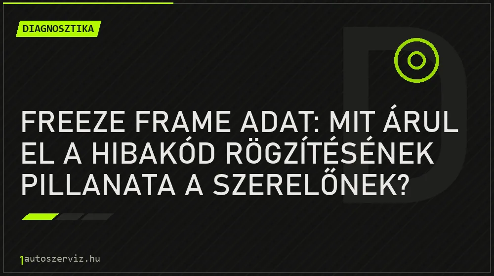 Freeze frame adat: mit árul el a hibakód rögzítésének pillanata a szerelőnek?