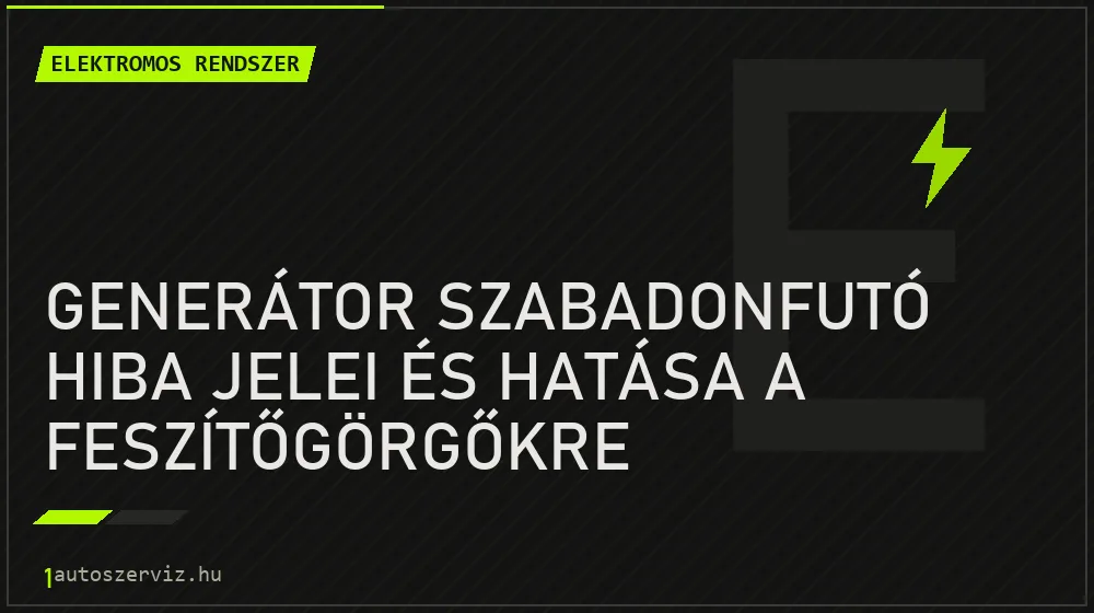 Generátor szabadonfutó hiba jelei és hatása a feszítőgörgőkre - Elektromos rendszer