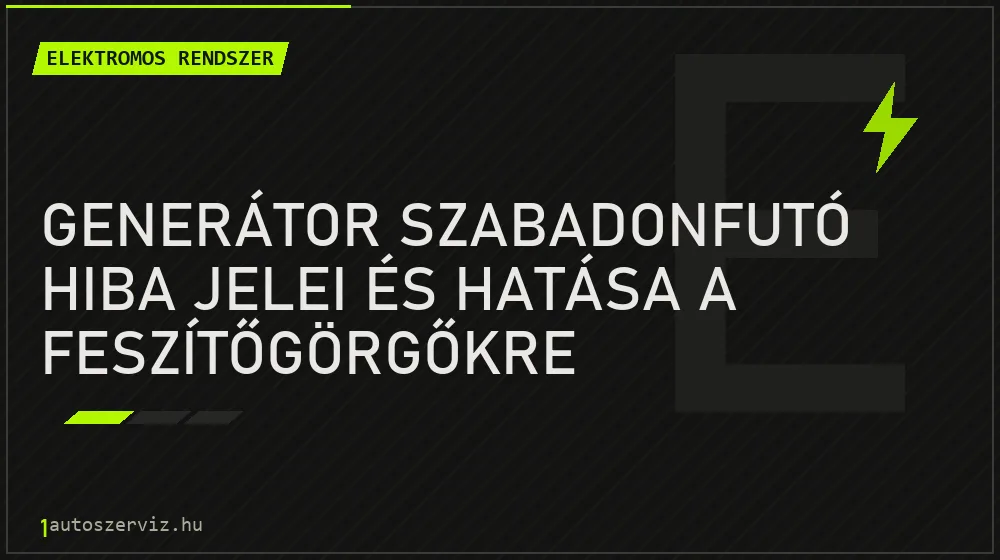 Generátor szabadonfutó hiba jelei és hatása a feszítőgörgőkre - Elektromos rendszer, 1autoszerviz Óbuda