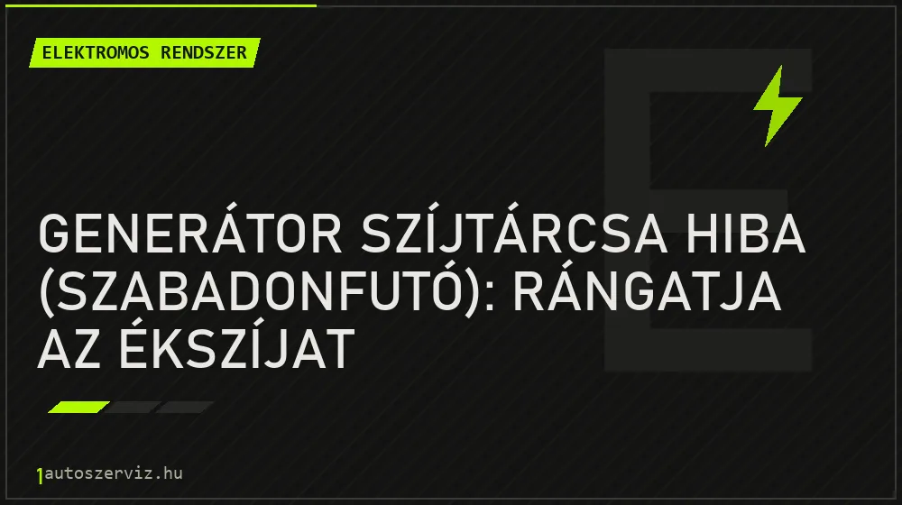 Elektromos rendszer - Generátor szíjtárcsa hiba (szabadonfutó): rángatja az ékszíjat