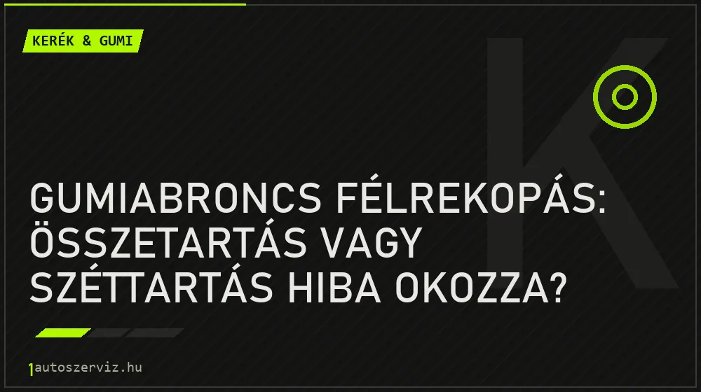 Gumiabroncs félrekopás: Összetartás vagy széttartás hiba okozza? - Kerék & gumi