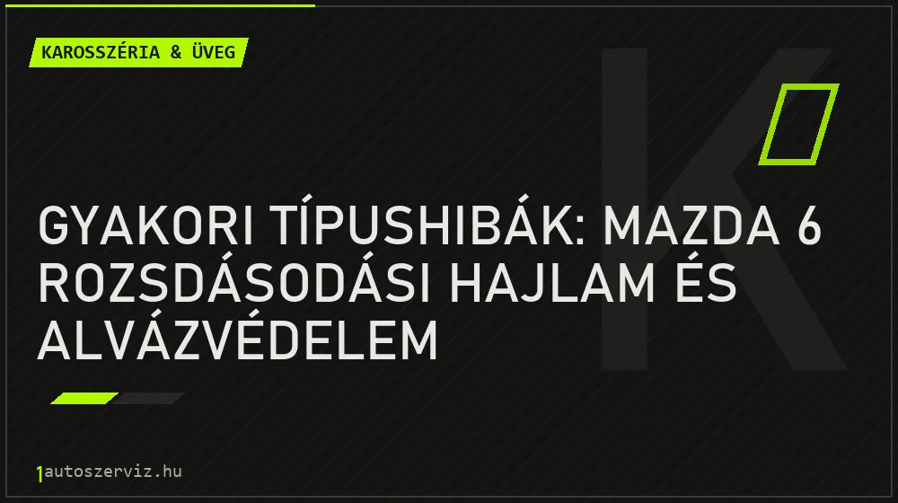 Gyakori típushibák: Mazda 6 rozsdásodási hajlam és alvázvédelem - Karosszéria & üveg, 1autoszerviz Óbuda