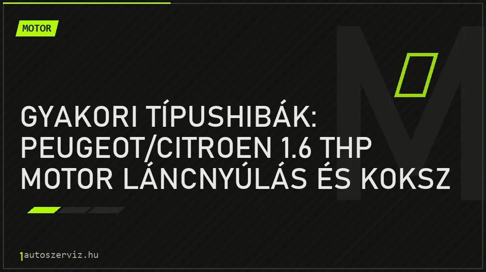 Motor - Gyakori típushibák: Peugeot/Citroen 1.6 THP motor láncnyúlás és koksz