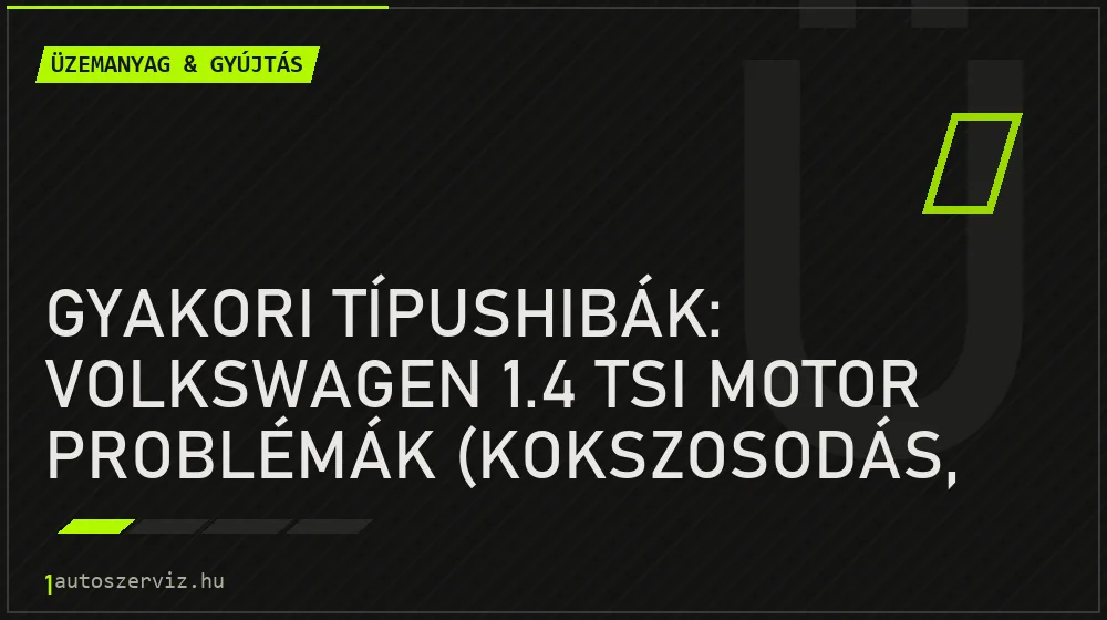 Üzemanyag & gyújtás - Gyakori típushibák: Volkswagen 1.4 TSI motor problémák (kokszosodás, lánc)