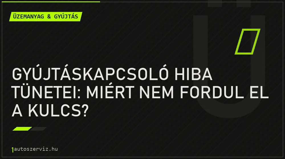 Üzemanyag & gyújtás - Gyújtáskapcsoló hiba tünetei: Miért nem fordul el a kulcs?
