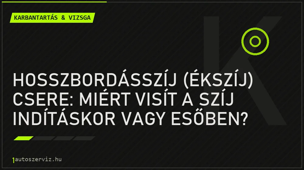 Hosszbordásszíj (ékszíj) csere: Miért visít a szíj indításkor vagy esőben? - Karbantartás & vizsga, 1autoszerviz Óbuda
