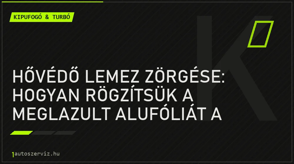 Kipufogó & turbó - Hővédő lemez zörgése: Hogyan rögzítsük a meglazult alufóliát a kipufogó felett?