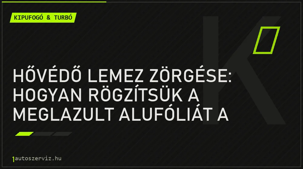Hővédő lemez zörgése: Hogyan rögzítsük a meglazult alufóliát a kipufogó felett? - Kipufogó & turbó, 1autoszerviz Óbuda