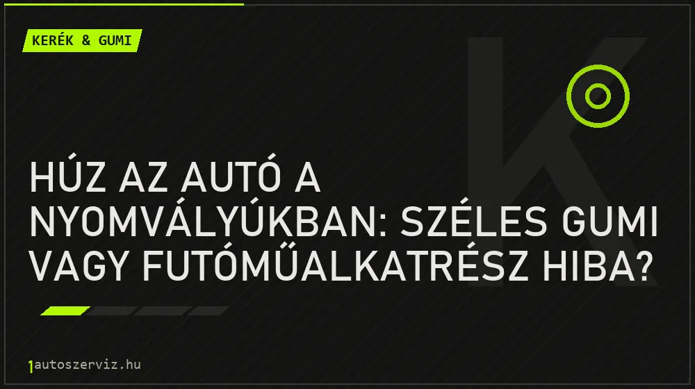 Húz az autó a nyomvályúkban: Széles gumi vagy futóműalkatrész hiba? - Kerék & gumi