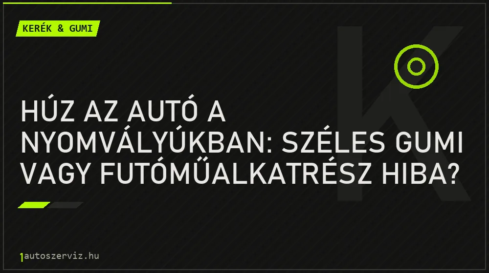 Húz az autó a nyomvályúkban: Széles gumi vagy futóműalkatrész hiba? - Kerék & gumi, 1autoszerviz Óbuda