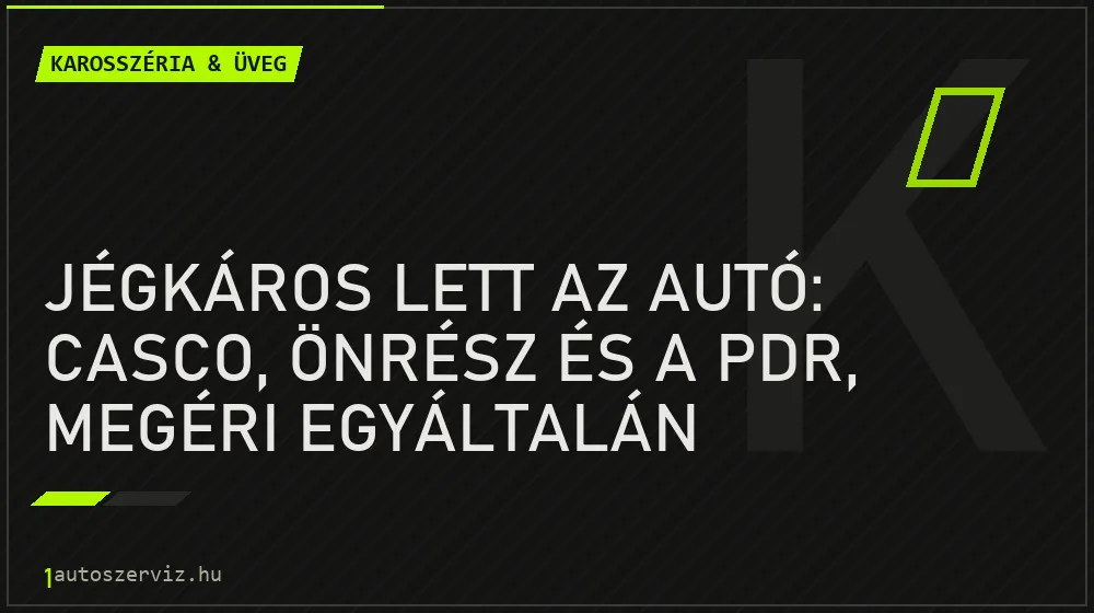 Karosszéria & üveg - Jégkáros lett az autó: casco, önrész és a PDR, megéri egyáltalán javíttatni?